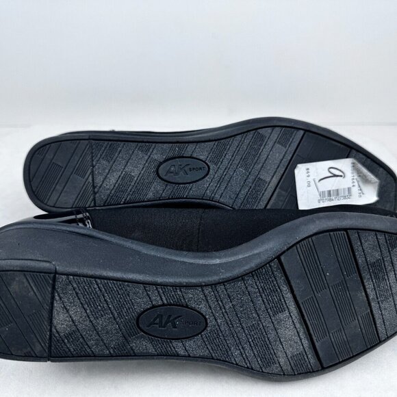 Anne Klein Sport Wisher Womens Black Textile Upper Slip On Wedge Pump Shoes 9M - Picture 5 of 11
